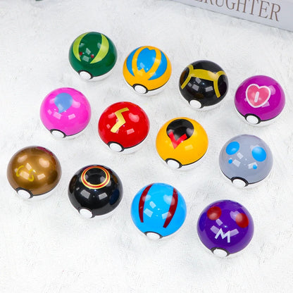 12PCS Pokemon Ball Pokeball Pikachu Pokeball Action Figure Cartoon Anime Kawaii Doll Poke Ball Collection Kids Birthday Gifts