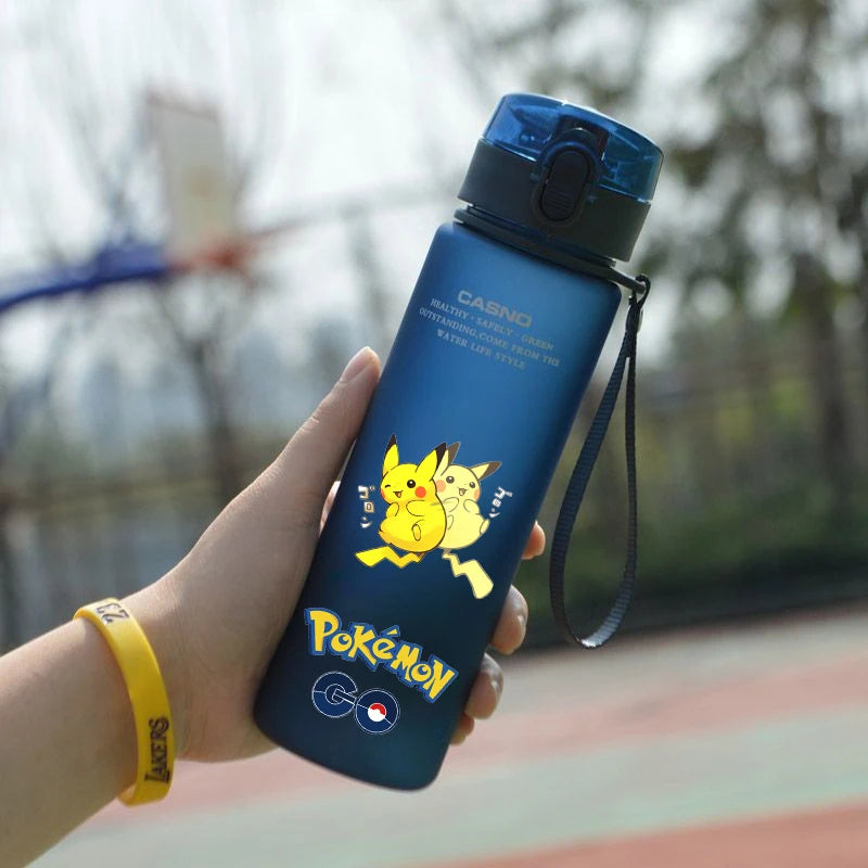 Pokemon 560ML Water Cup Anime Portable Children's Cute Plastic Cartoon Outdoor Sports Large Capacity Water Bottle Gifts