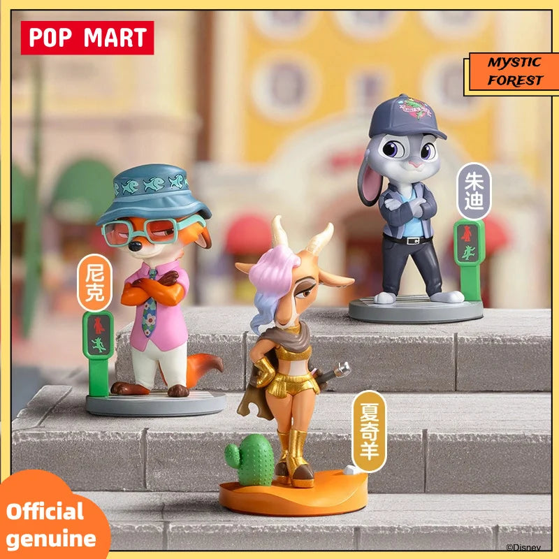 POPMART DISNEY ZOOTOPIA NEXT ADVENTURE Series Blind Box Toys Cute Ornaments Figurines Mystery Box Desktop Model Dolls Gifts