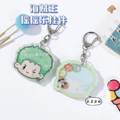 One Piece Monkey D Luffy Kawaii Cartoon Keychain Anime Backpack Charm Cute Small Gift Merchandise Japanese Anime Figure