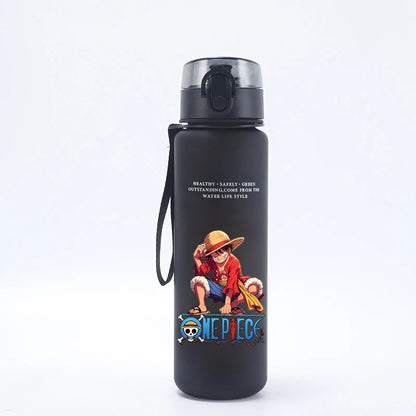 650ml Ones Piece Kids Water Bottle Sport Anime Zoro-Luffy-Cute Boy Travel Lifting Rope Portable Drink Water Bottle Birthday Gift