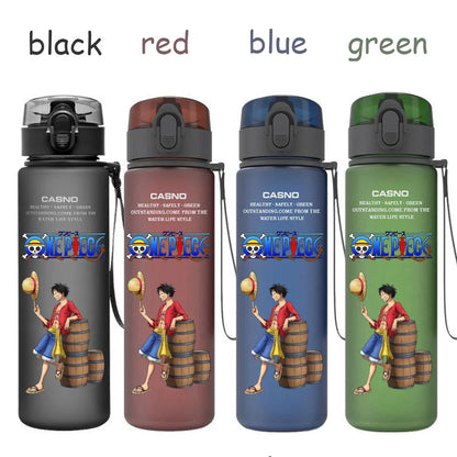 560ML One Piece Water Cup Children Portable Plastic Cartoon Luffy Nami Ace Outdoor Large Capacity Sport Water Drinking Bottle
