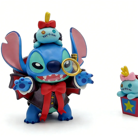 Disney Stitch Weird Diary Series Anime Figures Creative Cute Doll Statue Model Mystery blind box Toys Children Halloween gifts