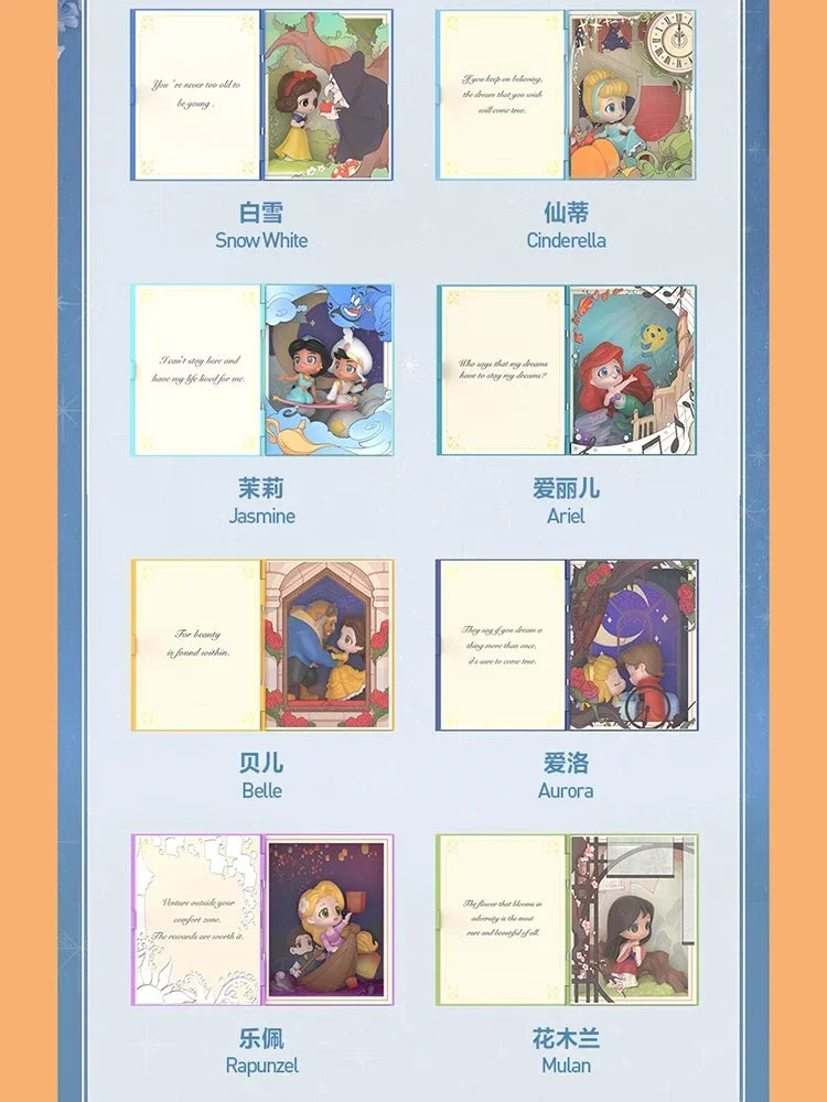 POP MART Disney Princess's Fairy Tales Series Blind Box Guess Bag Original Toys Doll Cute Anime Figure Ornaments Gift