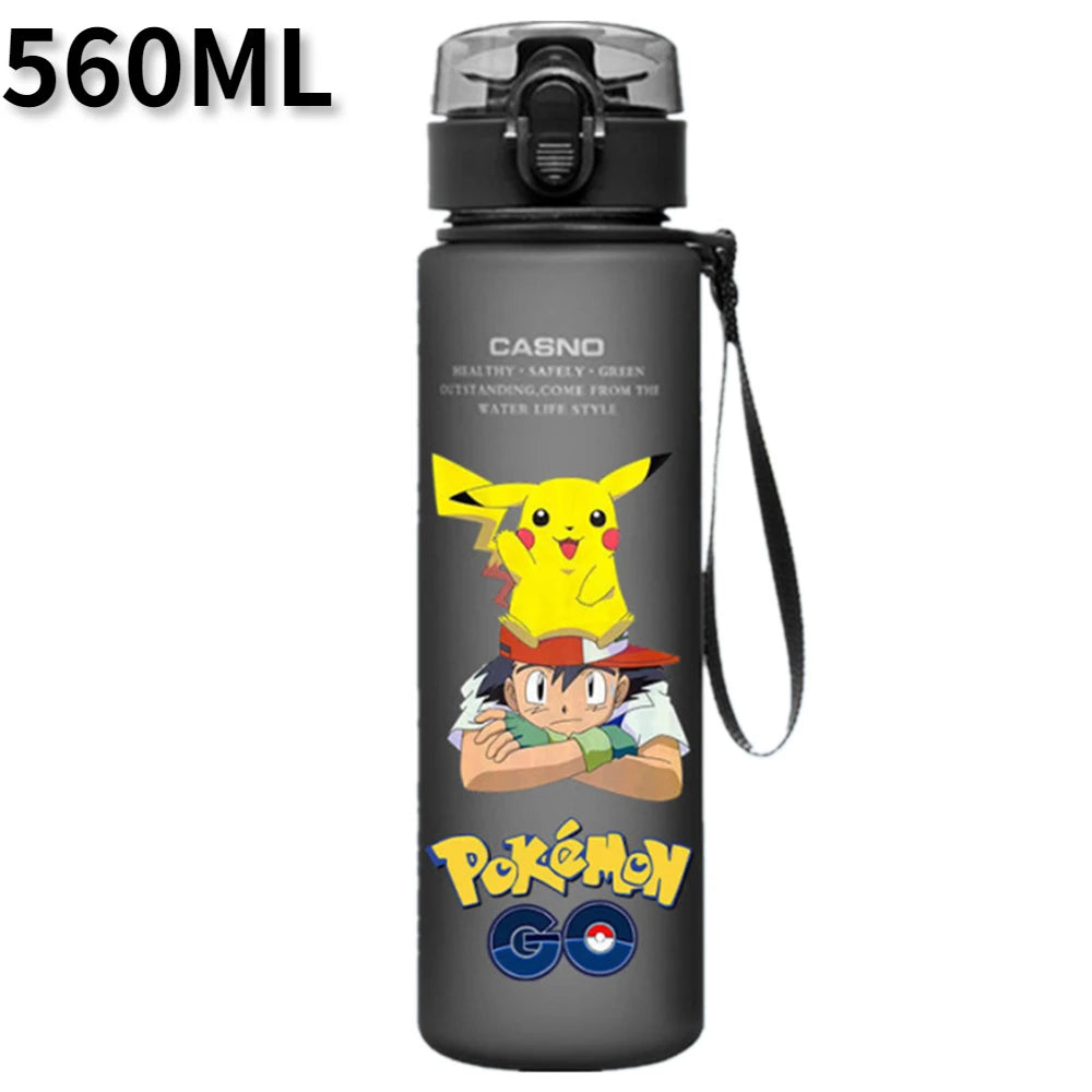 Pokemon 560ML Water Cup Anime Portable Children's Cute Plastic Cartoon Outdoor Sports Large Capacity Water Bottle Gifts