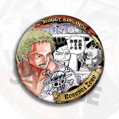 One Piece Zoro Anime Badge Pin Brooch Replica Collectible Shiny Film Medal Merchandise Accessories Gift for Fans Cosplay Party