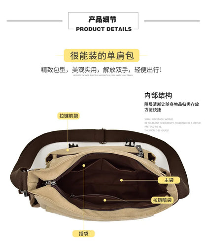 One Piece Anime Figures One Piece Crossbody Bag Male Students Bag Youth Cartoon Luffy Canvas Shoulder Bag Children Holiday Gifts