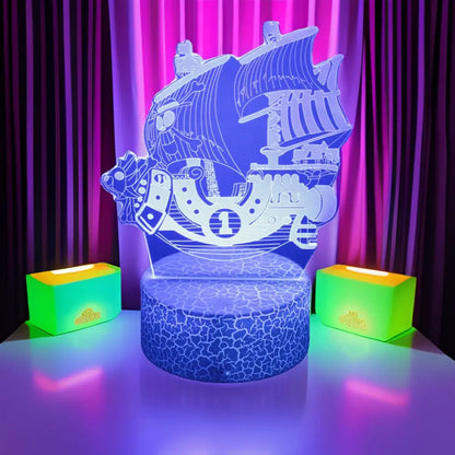 One Piece Zoro Luffy Nami Anime Night Lights Action Figure 3D LED Color Changing Toys Doll Usopp Sanji Chopper Hancock