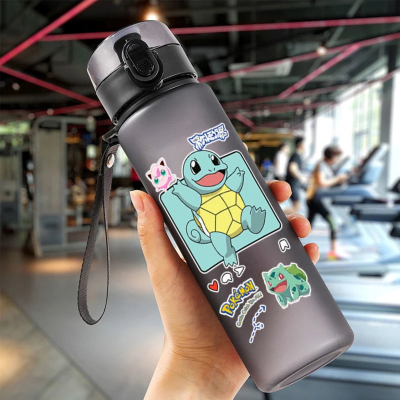 Pokemon 560ML Water Cup Anime Portable Children's Cute Plastic Cartoon Outdoor Sports Large Capacity Water Bottle Gifts