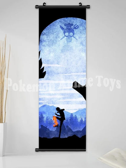 Home Decoration Anime Wall One Piece Artwork Luffy Painting Zoro Hanging Scrolls Sanji Canvas Printed Janpanese Picture Poster