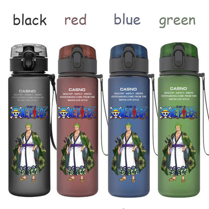 560ML One Piece Water Cup Children Portable Plastic Cartoon Luffy Nami Ace Outdoor Large Capacity Sport Water Drinking Bottle