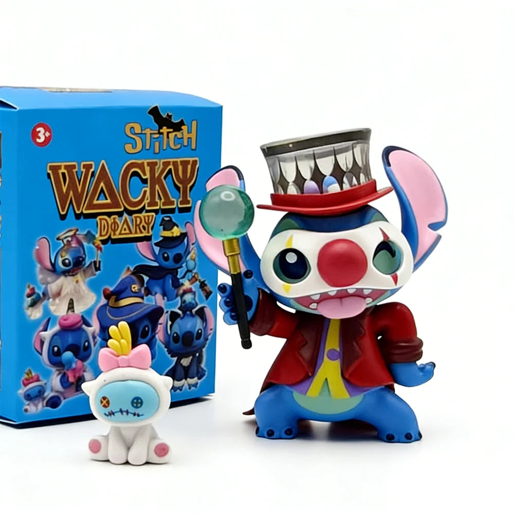 Disney Stitch Weird Diary Series Anime Figures Creative Cute Doll Statue Model Mystery blind box Toys Children Halloween gifts