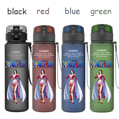 560ML One Piece Water Cup Children Portable Plastic Cartoon Luffy Nami Ace Outdoor Large Capacity Sport Water Drinking Bottle