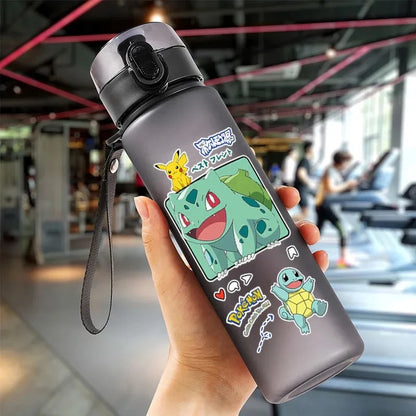Pokemon 560ML Water Cup Anime Portable Children's Cute Plastic Cartoon Outdoor Sports Large Capacity Water Bottle Gifts