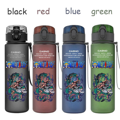 560ML One Piece Water Cup Children Portable Plastic Cartoon Luffy Nami Ace Outdoor Large Capacity Sport Water Drinking Bottle