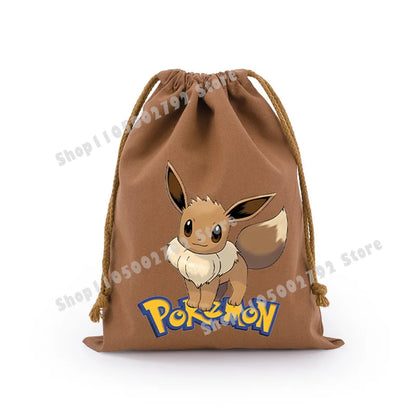 Pokemons Pikachu Storage Drawstring Bag Party Candy Package Cartoon Gengar Charizard Portable Boy Key Pouch Kids Gift Bags