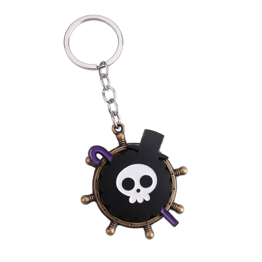 One Piece Luffy Anime Keychain, Cute Metal Cartoon   School Bag Ornament, Birthday Gift for