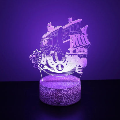 One Piece Zoro Luffy Nami Anime Night Lights Action Figure 3D LED Color Changing Toys Doll Usopp Sanji Chopper Hancock