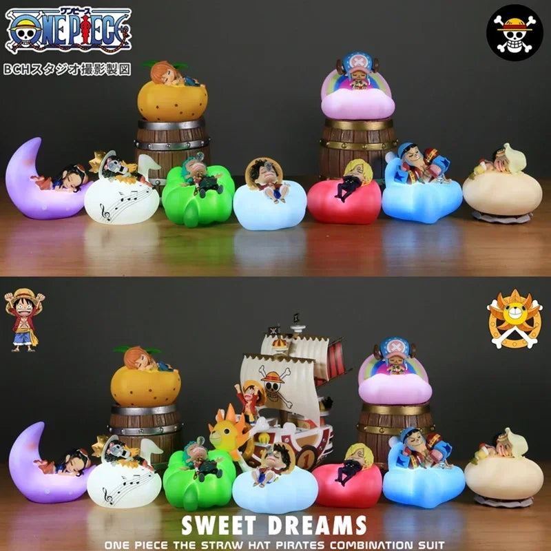 Anime One Piece Sweet Dreams Series Luffy Rechargeable LED Humanoid Night Light Model Ornament Display Children's Gift