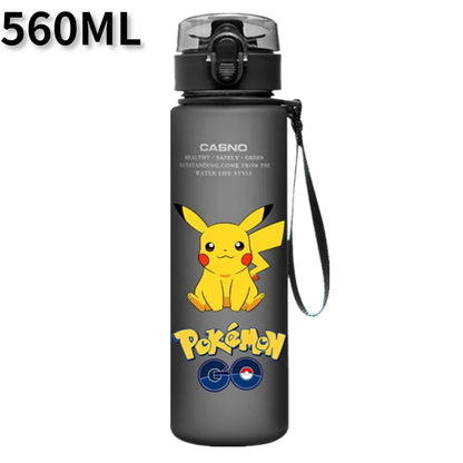 Pokemon 560ML Water Cup Anime Portable Children's Cute Plastic Cartoon Outdoor Sports Large Capacity Water Bottle Gifts