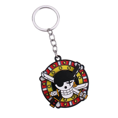One Piece Luffy Anime Keychain, Cute Metal Cartoon   School Bag Ornament, Birthday Gift for