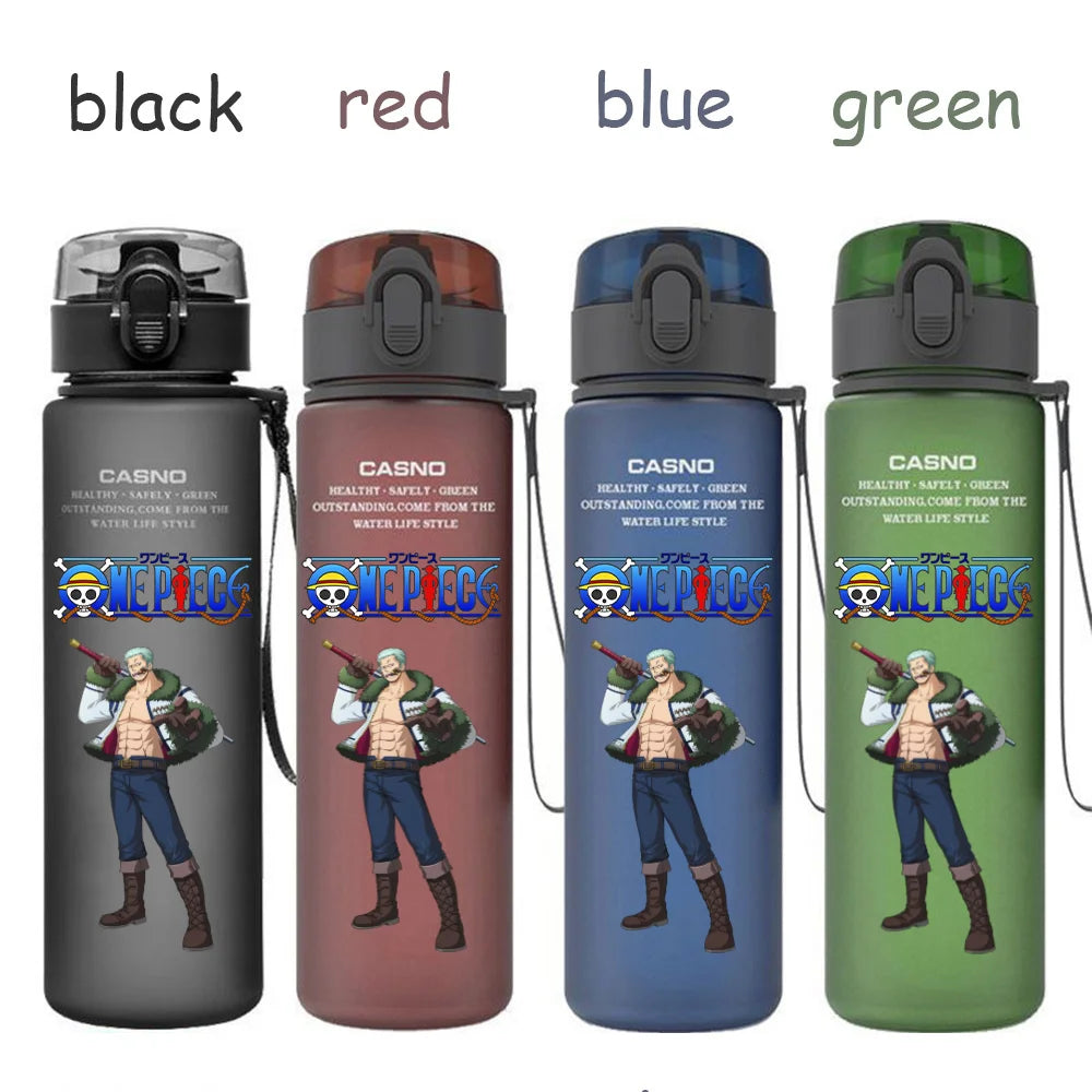 560ML One Piece Water Cup Children Portable Plastic Cartoon Luffy Nami Ace Outdoor Large Capacity Sport Water Drinking Bottle