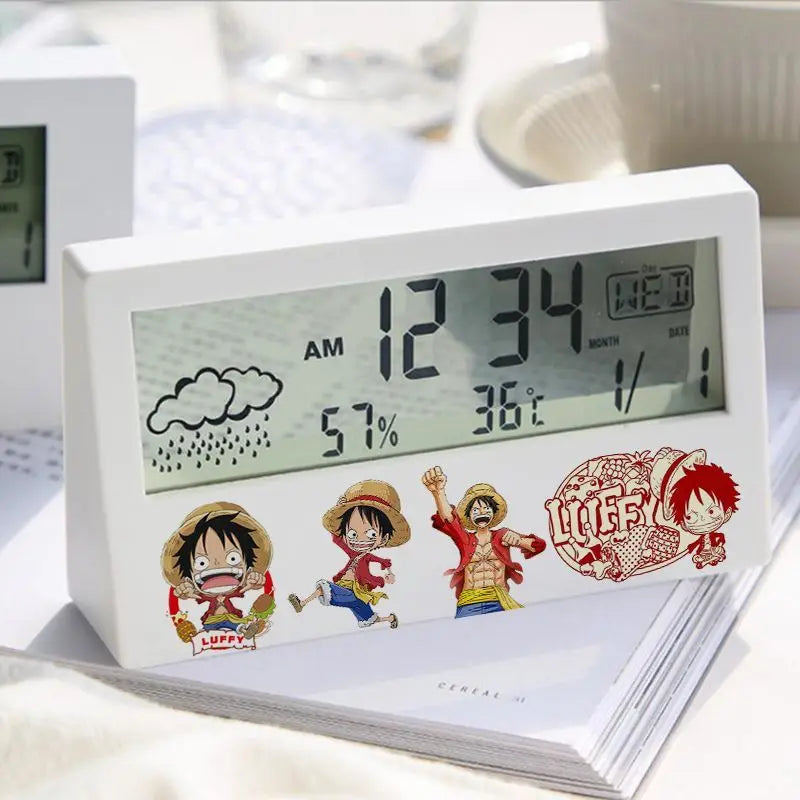 Cute Cartoon One Piece Monkey D. Luffy Roronoa Zoro Nami Electronic Alarm Clock Creative Alarm Clock Electronic Clock