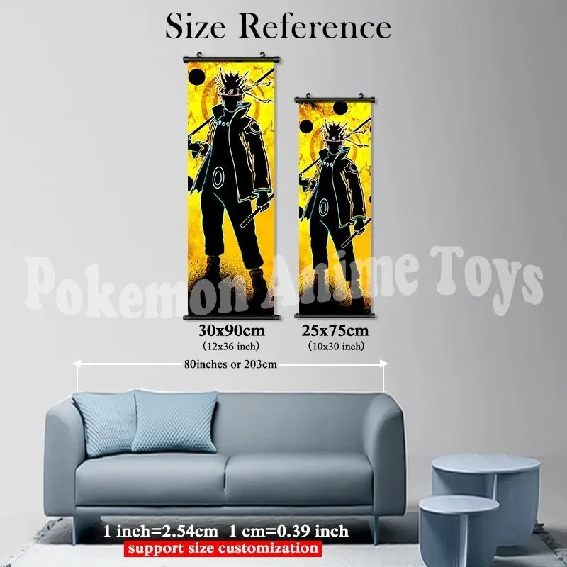 Home Decoration Anime Wall One Piece Artwork Luffy Painting Zoro Hanging Scrolls Sanji Canvas Printed Janpanese Picture Poster