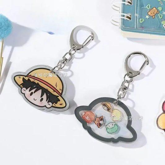 One Piece Monkey D Luffy Kawaii Cartoon Keychain Anime Backpack Charm Cute Small Gift Merchandise Japanese Anime Figure