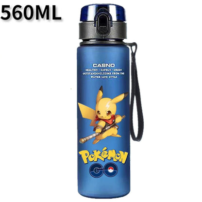Pokemon 560ML Water Cup Anime Portable Children's Cute Plastic Cartoon Outdoor Sports Large Capacity Water Bottle Gifts