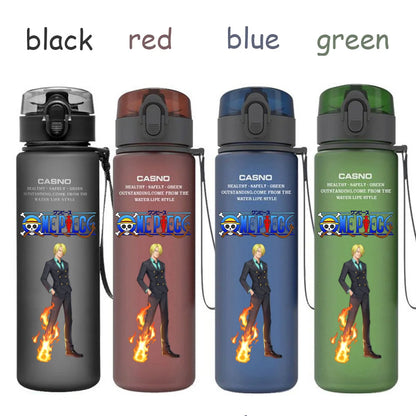 560ML One Piece Water Cup Children Portable Plastic Cartoon Luffy Nami Ace Outdoor Large Capacity Sport Water Drinking Bottle