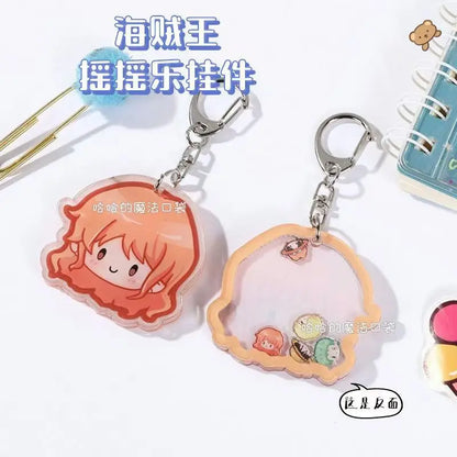 One Piece Monkey D Luffy Kawaii Cartoon Keychain Anime Backpack Charm Cute Small Gift Merchandise Japanese Anime Figure