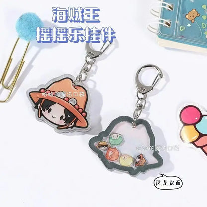 One Piece Monkey D Luffy Kawaii Cartoon Keychain Anime Backpack Charm Cute Small Gift Merchandise Japanese Anime Figure