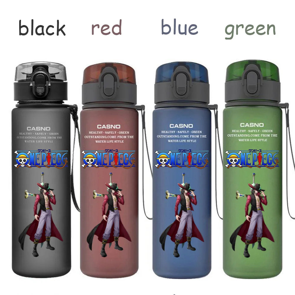 560ML One Piece Water Cup Children Portable Plastic Cartoon Luffy Nami Ace Outdoor Large Capacity Sport Water Drinking Bottle