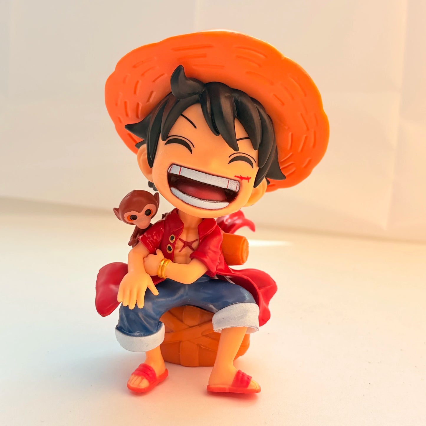 Bandai One Piece Series Figures – Luffy, Sanji, Zoro. Anime collectible model ornaments, perfect for desktop, car decoration and