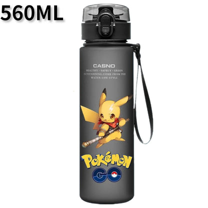 Pokemon 560ML Water Cup Anime Portable Children's Cute Plastic Cartoon Outdoor Sports Large Capacity Water Bottle Gifts