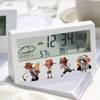 Cute Cartoon One Piece Monkey D. Luffy Roronoa Zoro Nami Electronic Alarm Clock Creative Alarm Clock Electronic Clock