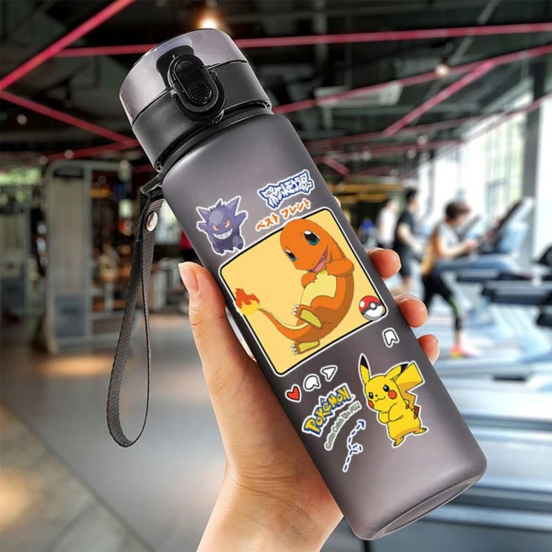 Pokemon 560ML Water Cup Anime Portable Children's Cute Plastic Cartoon Outdoor Sports Large Capacity Water Bottle Gifts