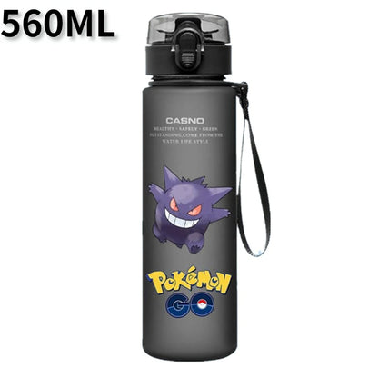 Pokemon 560ML Water Cup Anime Portable Children's Cute Plastic Cartoon Outdoor Sports Large Capacity Water Bottle Gifts