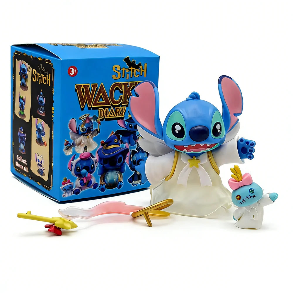 Disney Stitch Weird Diary Series Anime Figures Creative Cute Doll Statue Model Mystery blind box Toys Children Halloween gifts