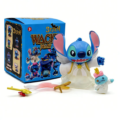Disney Stitch Weird Diary Series Anime Figures Creative Cute Doll Statue Model Mystery blind box Toys Children Halloween gifts