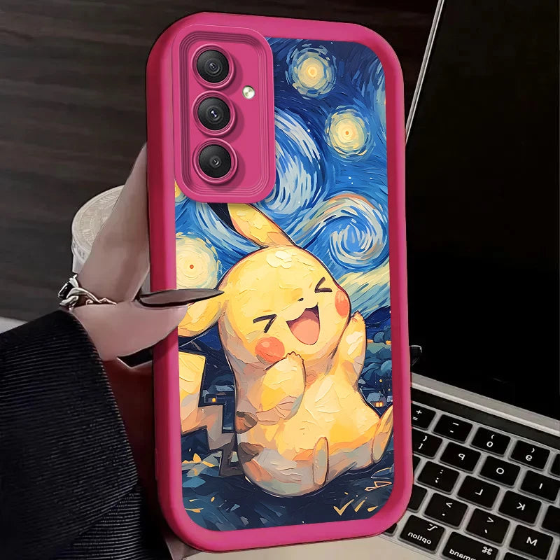 Anime Lovely P-Pokemon Case For Samsung Galaxy A54 A05 A05S A34 A24 A14 A53 A33 A23 A13 A52 A52S A32 A22 A12 A71 A51 A31 A50