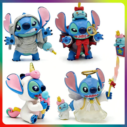 Disney Stitch Weird Diary Series Anime Figures Creative Cute Doll Statue Model Mystery blind box Toys Children Halloween gifts