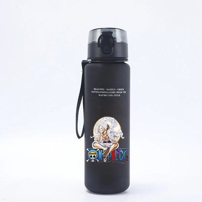 650ml Ones Piece Kids Water Bottle Sport Anime Zoro-Luffy-Cute Boy Travel Lifting Rope Portable Drink Water Bottle Birthday Gift