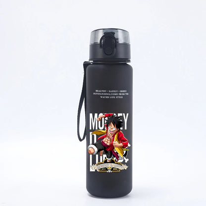 650ml Ones Piece Kids Water Bottle Sport Anime Zoro-Luffy-Cute Boy Travel Lifting Rope Portable Drink Water Bottle Birthday Gift