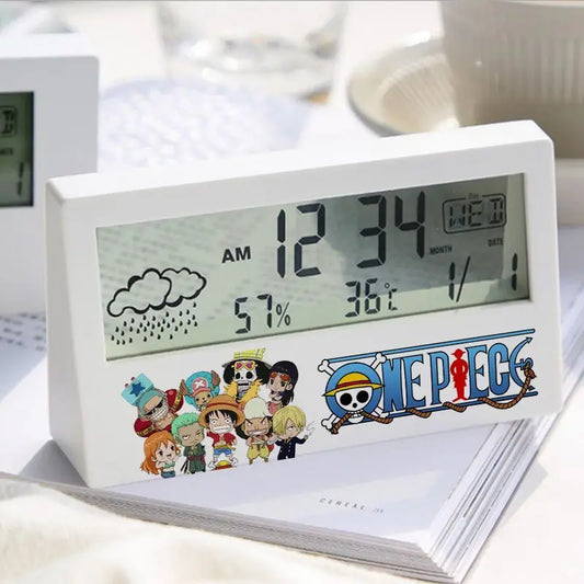 Cute Cartoon One Piece Monkey D. Luffy Roronoa Zoro Nami Electronic Alarm Clock Creative Alarm Clock Electronic Clock