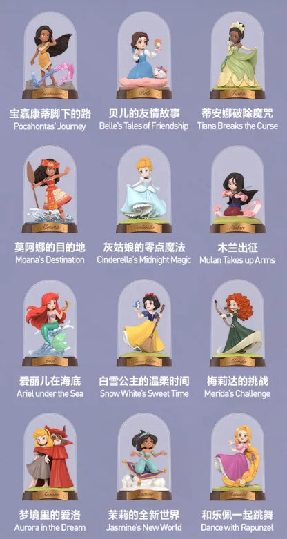 POP MART Disney PRINCESS Create Your World Series Blind Box Mystery Box Ornaments Figurines Home Decor Desktop Model Dolls
