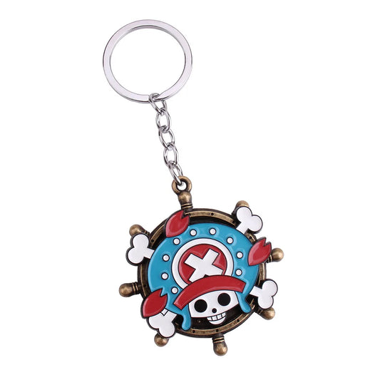One Piece Luffy Anime Keychain, Cute Metal Cartoon   School Bag Ornament, Birthday Gift for