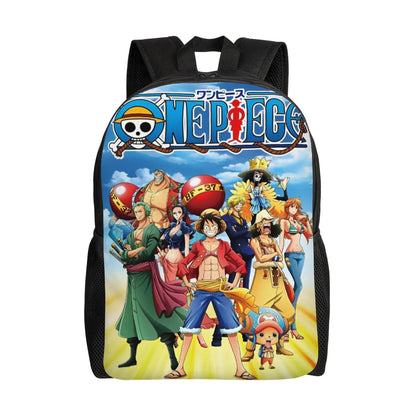 One Piece Luffy  Casual Backpack Durable Student Hiking Travel Cartoon  Daypack for Men Women College Shoulder Bag
