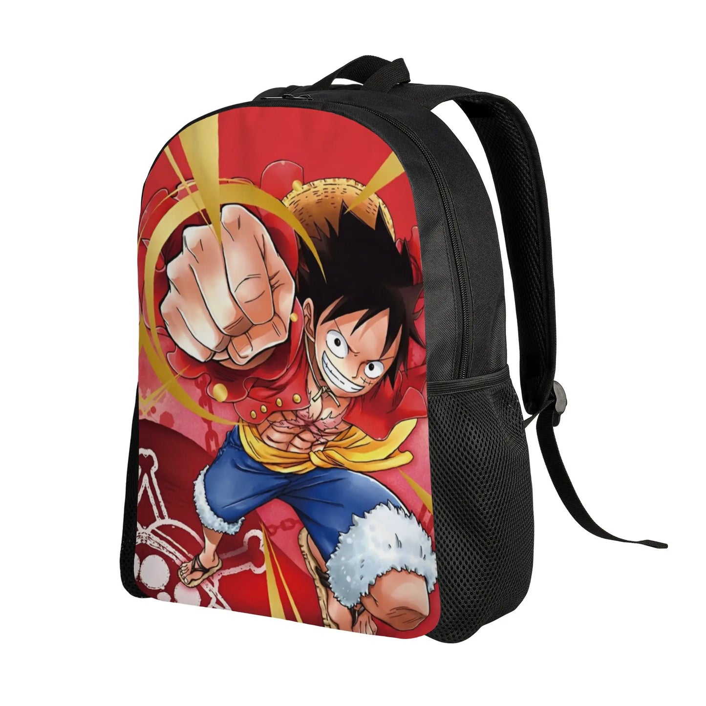 One Piece Luffy  Casual Backpack Durable Student Hiking Travel Cartoon  Daypack for Men Women College Shoulder Bag